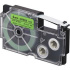 Casio XR-9FGN , 9mm x 8m, black text / signal green tape, compatible tape