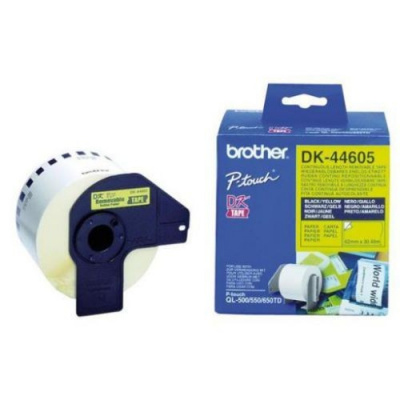 Brother DK-44605, 62mm x 30,48m, yellow paper roll