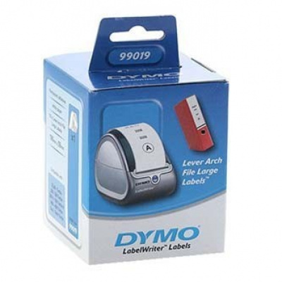 Dymo 99019, S0722480, 190mm x 59mm, white paper labels for wide folders