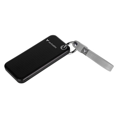 VERBATIM External SSD Pocket SSD 2TB, USB-C 3.1, black/gray