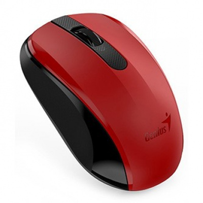 Genius Mouse NX-8008S 31030028401, 1200DPI, 2.4 [GHz], optical, 3tl., wireless USB, red, 1 pc AA