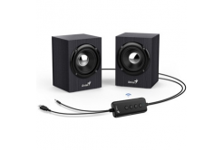 Genius speakers SP-HF385BT, 2.0, 4W, black, volume control, BT, wooden, 3.5 mm jack/ bluetooth, 150Hz-20kHz