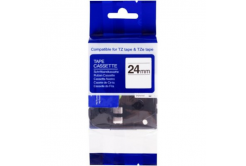 Compatible tape Brother TZ-NFX251/TZe-NFX251, 24mm x 5m, flexi, nylon, black text/white tape