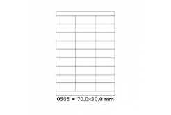 Selfadhesive labels 70 x 30 mm, 27 labels, A4, 100 sheets