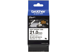 Brother HSe-251E Pro Tape, 21 mm x 1.5 m, black text / white tape , original tape