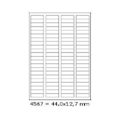 Self-adhesive labels 44 x 12,7 mm, 88 labels, A4, 100 sheets