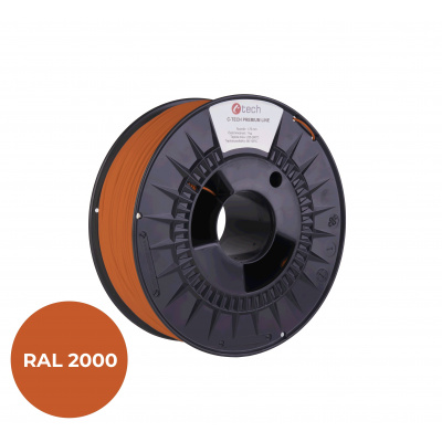 C-Tech 3DF-P-TPU90A-1.75-2000 3D filament, PREMIUM LINE, TPU 90A, flexible, RAL2000 1,75mm, 1000g, Yellow - Orange