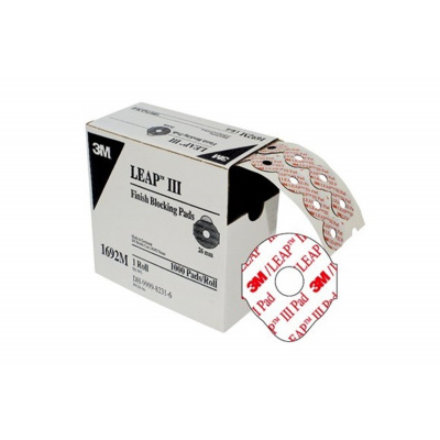 3M Leap III Finish Blocking Pads 1692M, 1 roll = 1000 pads with a diameter of 26 mm