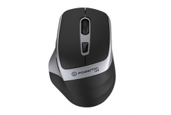 Powerton LIFE FLIXO Wireless Mouse, Black-Silver, 1600 DPI