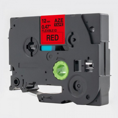 Compatible tape Brother TZ-FX431 / TZe-FX431, 12mm x 8m, flexi, black text / red tape