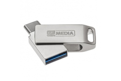 MyMedia MyDual USB 3.2 Gen 1, USB 3.2 Gen 1, 128GB, 69271, silver, 69271, USB A / USB C, with swivel cap
