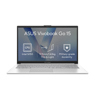 ASUS Vivobook Go 15/E1504TA-BQ163W/N150/15.6"/FHD/8GB/128GB/Intel int/W11H/Silver/2R