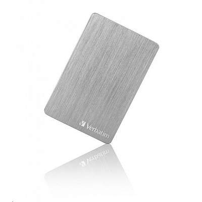VERBATIM External HDD 2TB Store 'n' Go ALU Slim Portable Hard Drive USB 3.2, Silver