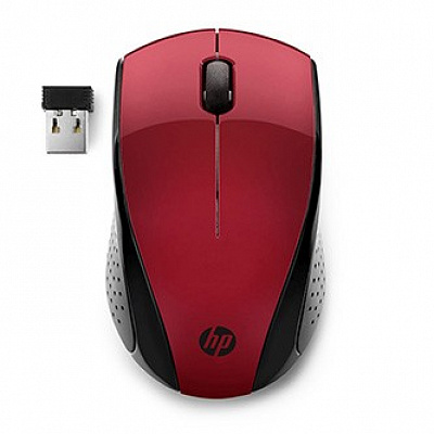 HP 7KX10AA Wireless Mouse 220 Myš bezdrátová, červená, 1600DPI