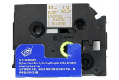 Compatible tape Brother TZ-MQ934/TZe-MQ934, 12mm x 5m, gold text / satin silver tape