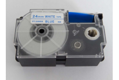 Casio XR-24WEB 24mm x 8m blue / white, compatible tape