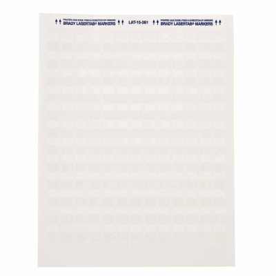 Brady LAT-18-361-1 / 024570, LaserTab Laser Printable Labels, 25.40 mm x 33.78 mm
