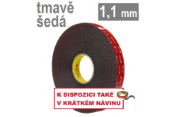 3M VHB™ 4611, tl. 1,1 mm; tmavošedá oboustranně lepicí páska 25 mm x 3 m