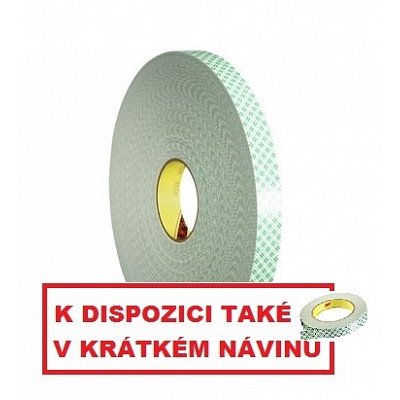3M 4032 Foam double-sided adhesive tape, white, thickness 0.8 mm 9 mm x 66 m
