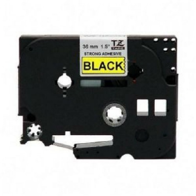 Compatible tape Brother TZ-S661/TZe-S661, 36mm x 8m,extr.adh. black text/yellow tape