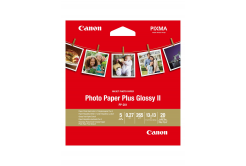Canon Photo Paper Plus Glossy II 2311B060, 265 g/m2, 5x5", 13x13cm, 20pcs, glossy, white, photo paper