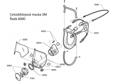 3M 6897 Replacement harness assembly for full face mask