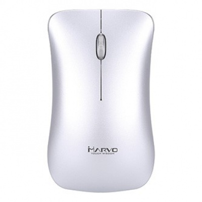 Marvo Mouse DWM102SL, 1600DPI, 2.4 [GHz], optic, 3tl., wireless, silver, built-in battery, office, quiet