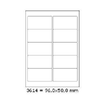Self-adhesive labels 96 x 50,8 mm, 10 labels, A4, 100 sheets