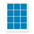 Self-adhesive labels 60 x 60 mm, 12 labels, A4, 20 sheets, blue