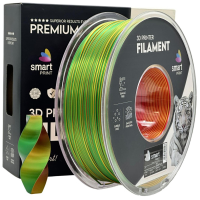 Smart Print FG-S105-E1, 3D filament, PLA Silk, 1,75mm, 1000g, Tri Color, Red, Yellow, Green