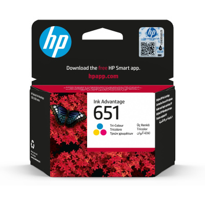 HP 651 C2P11AE#BHK color (CMY) original ink cartridge