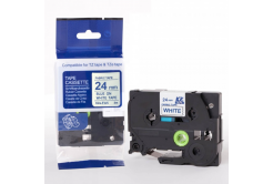 Compatible tape Brother TZe-FA5, 24mm x 3m, blue text / white tape, ironing