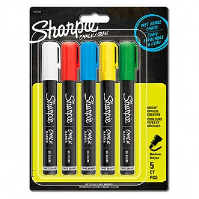 Sharpie 2157733, chalk marker, mix of colours, 5pcs