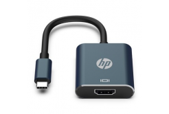 Video adapter, DHC-CT202, USB C M - HDMI F, black, Hewlett-Packard