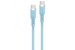 Powerton ENERGY PASTEL EDITION USB-C Cable, 60W, 1 m, silicone, blue