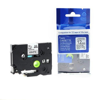 Compatible tape Brother TZ-NFX231/TZe-NFX231, 12mm x 5m, flexi, nylon, black text/white tape