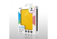 Apacer external hard disk, AC236, 2.5", USB 3.0 (3.2 Gen 1), 2TB, AP2TBAC236Y-1, yellow