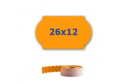Price labels for labeling pliers, 26mm x 12mm, 900pcs, signal orange