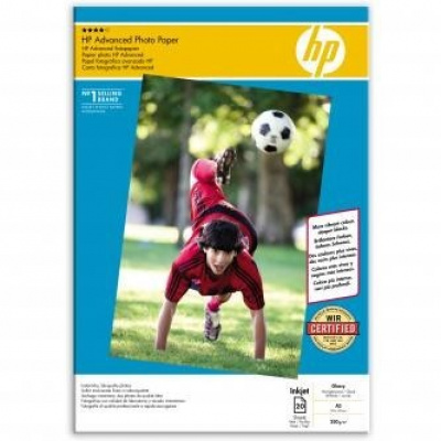 HP Advanced Glossy Photo Paper Q8697A, 250 g/m2, A3, 20pcs, glossy, white, photo paper