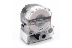 Epson LC-ST36SW, 36mm x 8m, white text / transparent tape, compatible tape