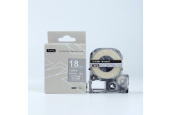 Epson LK-ST18SW, 18mm x 9m, white text / transparent tape, compatible tape