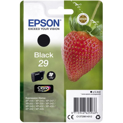 Epson T29 C13T29814012 black original ink cartridge