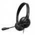 Marvo HP1001, headphones with microphone, volume control, black, 2 x 3.5 mm jack