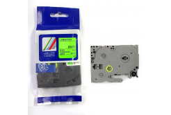 Brother HGe-D51, signal 24mm x 8m, black text/green tape, high-speed compatible tape