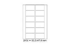 Self-adhesive labels 80 x 47 mm, 12 labels, A4, 100 sheets