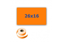 Price labels for labeling pliers, rectangular, 26mm x 16mm, 700pcs, signal orange