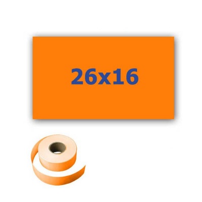 Price labels for labeling pliers, rectangular, 26mm x 16mm, 700pcs, signal orange