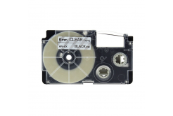 Casio XR-6X1, 6mm x 8m black / clear, compatible tape