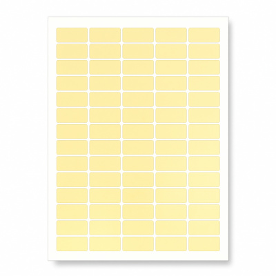 Self-adhesive labels 38 x 21,2 mm, 65 labels, A4, 20 sheets, yellow