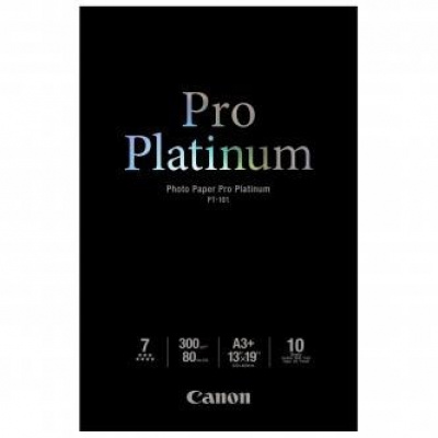 Canon Photo Paper Pro Platinum PT-101 2768B018, 300 g/m2, A3+, 10pcs, glossy, inkjet, white, photo paper